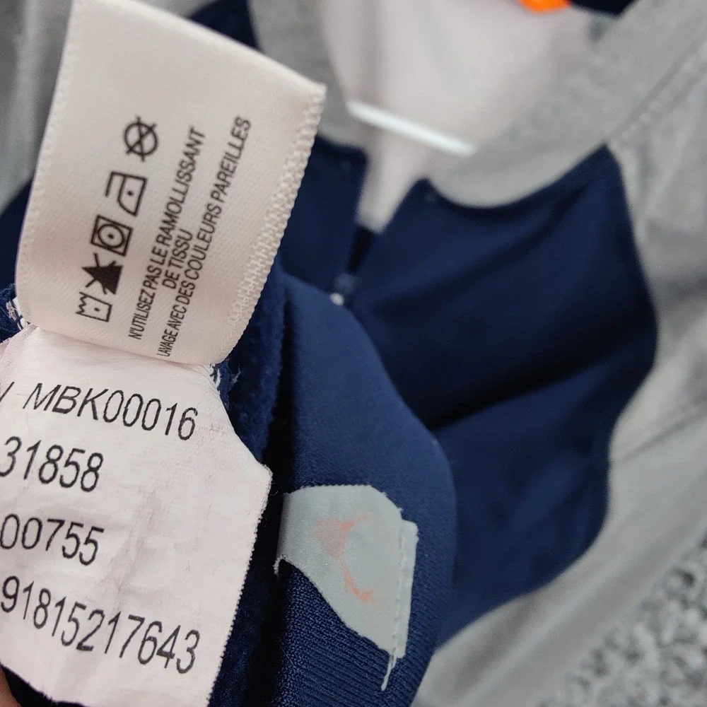 C-BUK by Cutter & Buck Mens Pop Fly Full Zip Jacket Large Blue Gray Colorblock